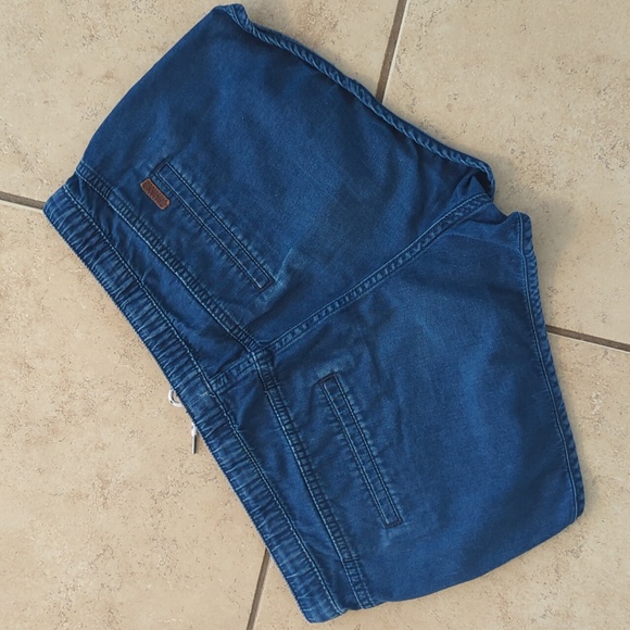 Roxy Denim Blue Beach Shorts Drawstring - Size M - Picture 3 of 8